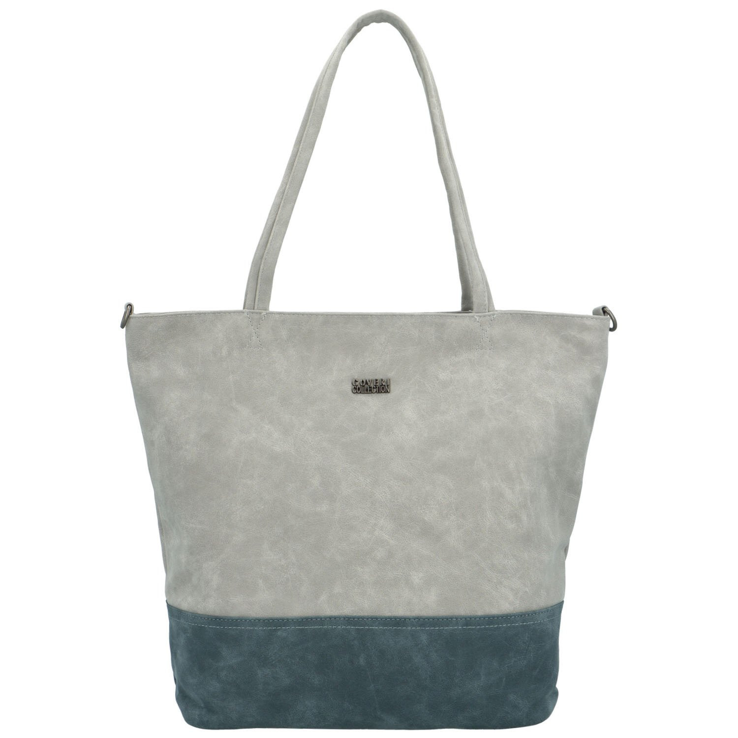 Trendy dámská koženková kabelka na rameno Jigme, šedá