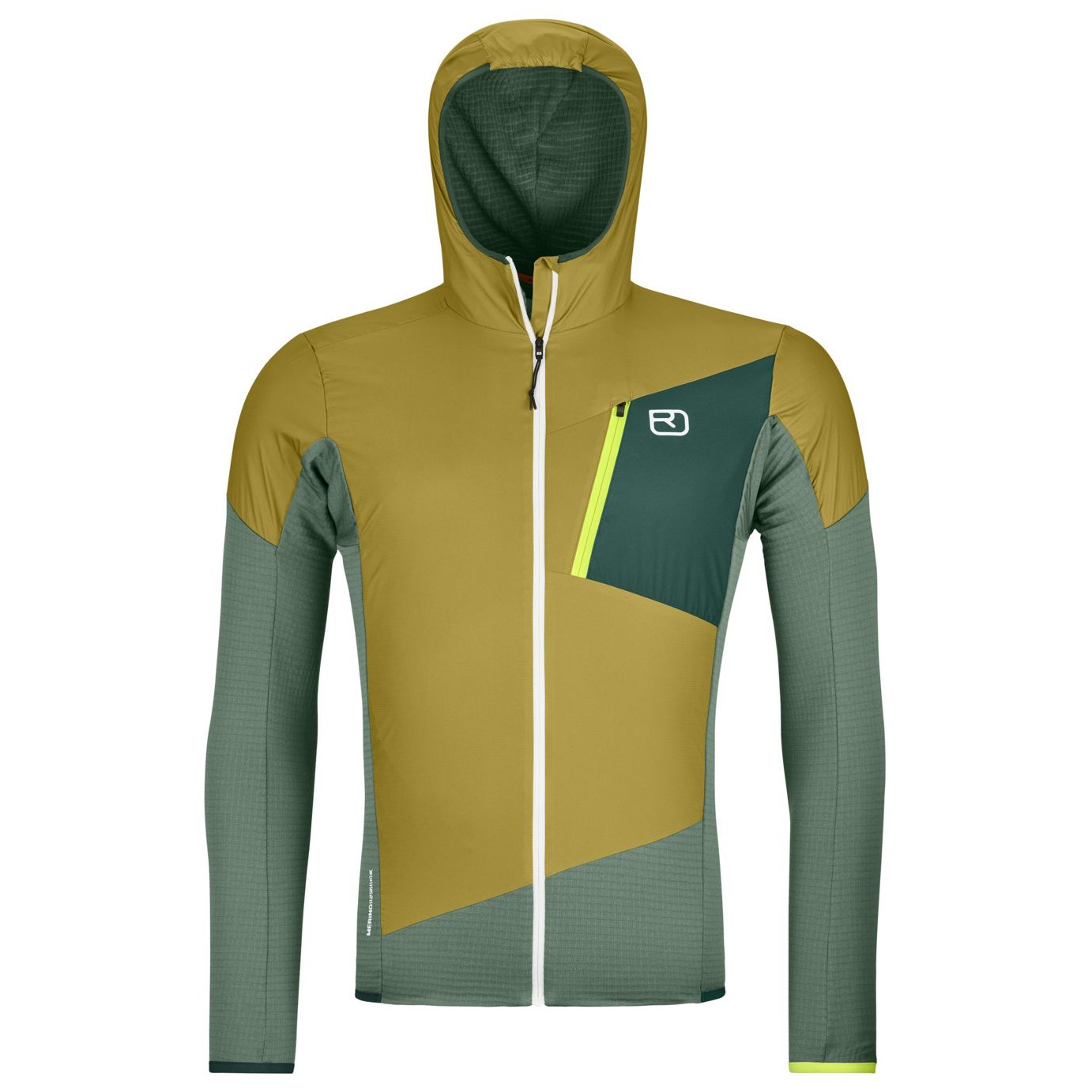 Pánská bunda Ortovox Ladiz Hybrid Jacket M Velikost: M / Barva: hnědá/modrá