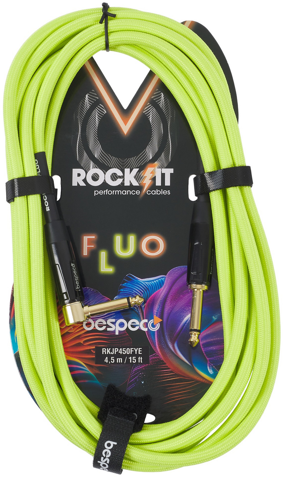 Bespeco ROCKIT FLUO Yellow 4,5 m Right Angle