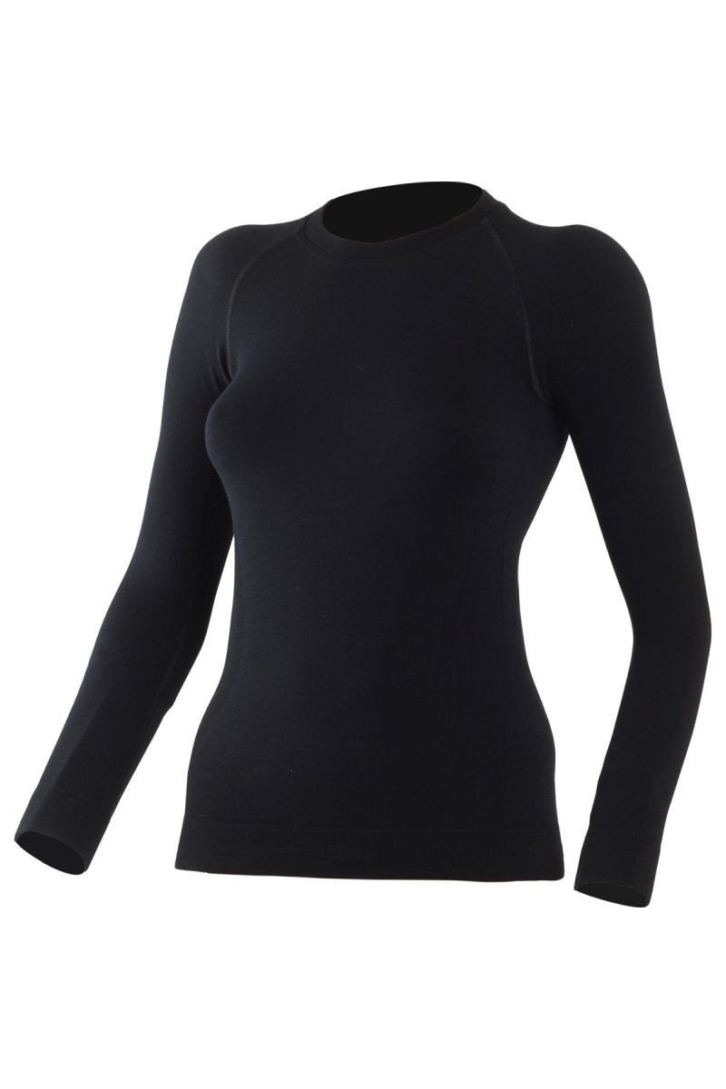 Lasting WARA 9090 černá bezešvé Merino triko Velikost: L/XL