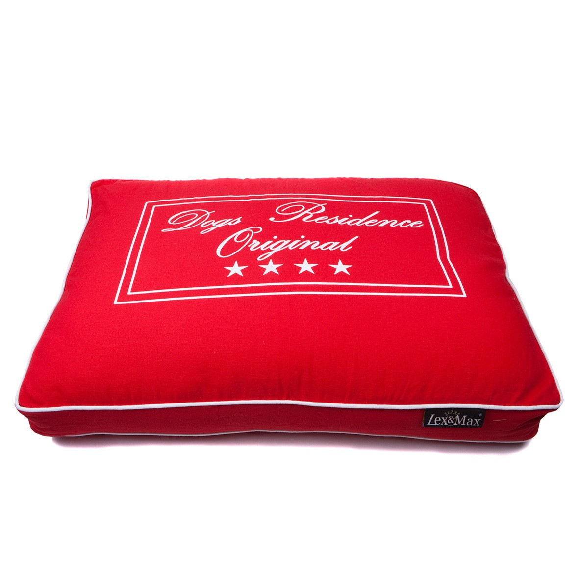 Lex & Max Luxusní pelíšek pro psa Lex & Max Residence 90 x 65 cm | červený
