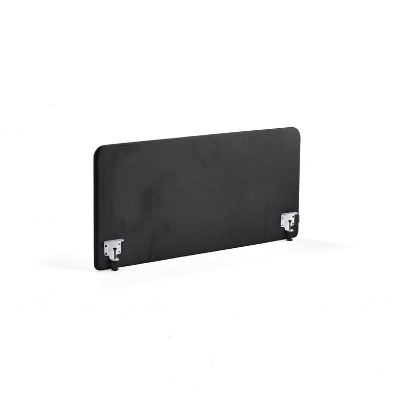 Stolový paraván ZONE, bílé svorky, 1400X650x36 mm, potah Rivet, antracitově šedá