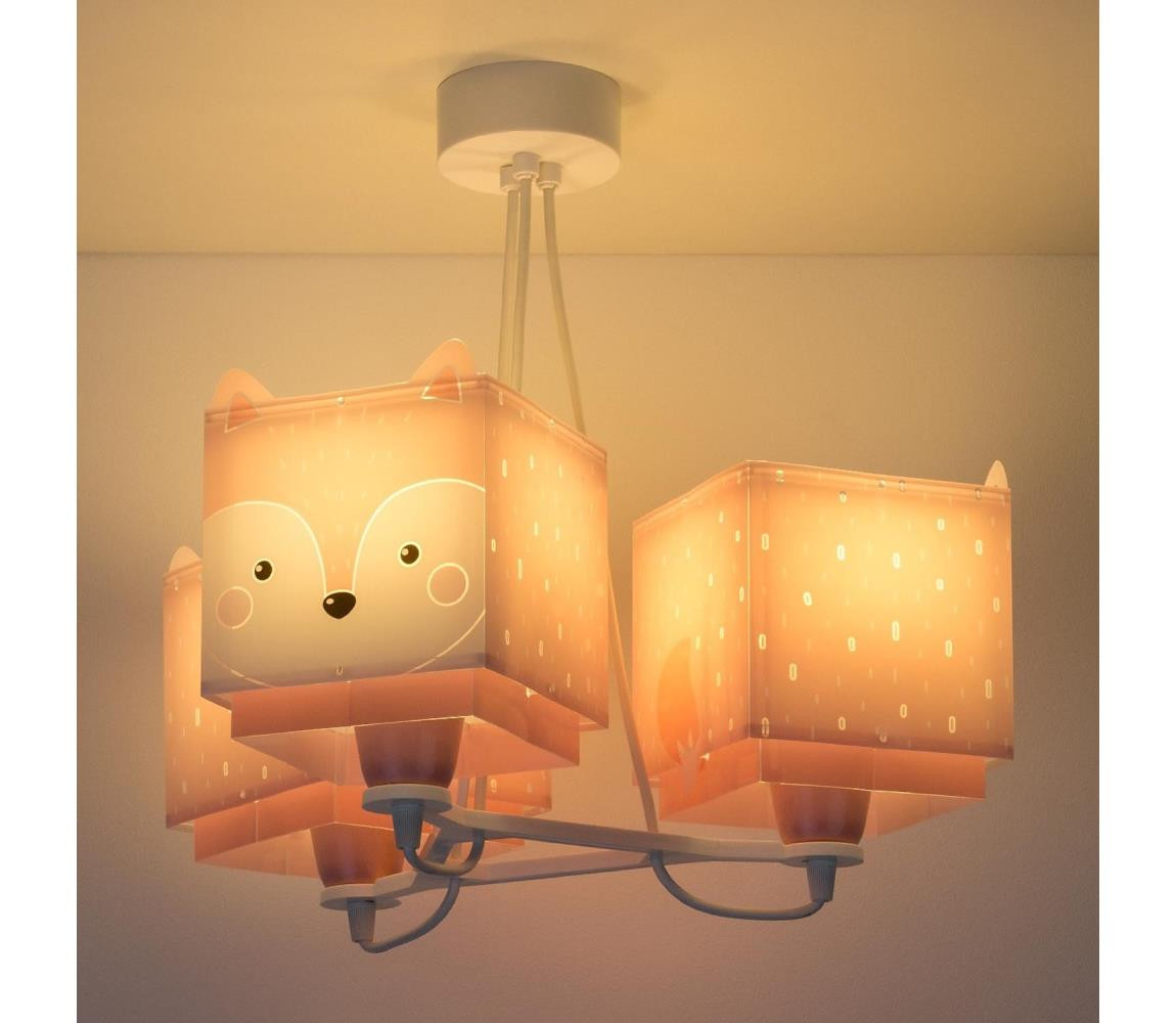 Dalber Dalber 64587 - Dětský lustr LITTLE FOX 3xE27/60W/230V