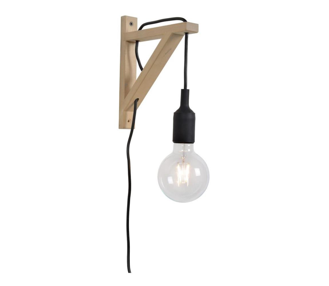 Lucide Lucide 08208/01/30 - Nástěnné svítidlo FIX WALL 1xE27/60W/230V černá