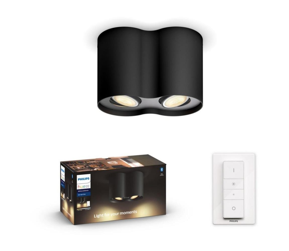 Philips Philips 56332/30/P6 - LED Stmívatelné svítidlo Hue PILLAR 2xGU10/5W/230V + DO