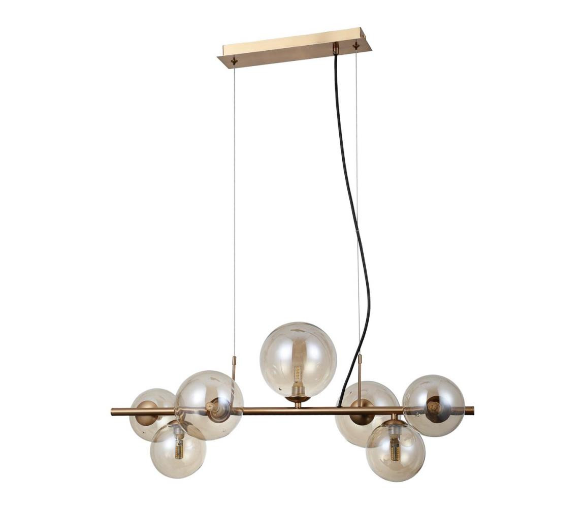 PND-406007-7-HBR - Lustr na lanku CANELLO 7xG9/5W/230V mosaz