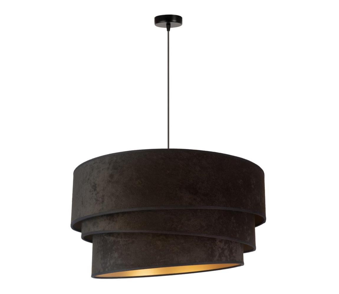 - Lustr na lanku DEVON 1xE27/40W/230V pr. 45 cm černá/zlatá