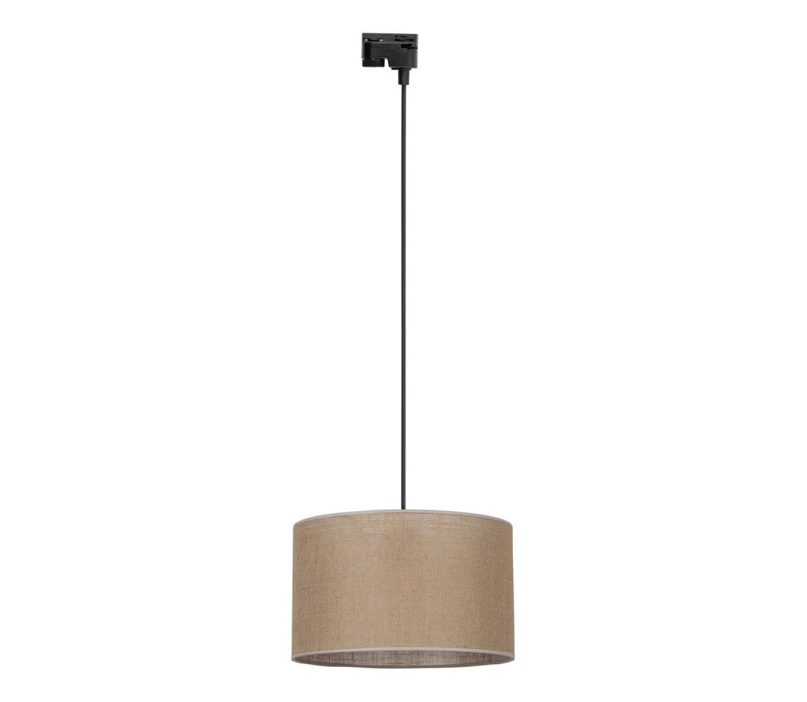 Lustr na lanku do lištového systému TRACER 1xE27/15W/230V pr. 38 cm černá/hnědá
