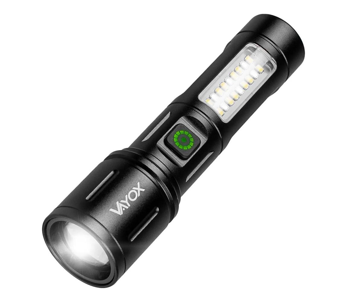 Vayox LED Stmívatelná nabíjecí svítilna LED/5W/5V IPX4 260 lm 2000 mAh