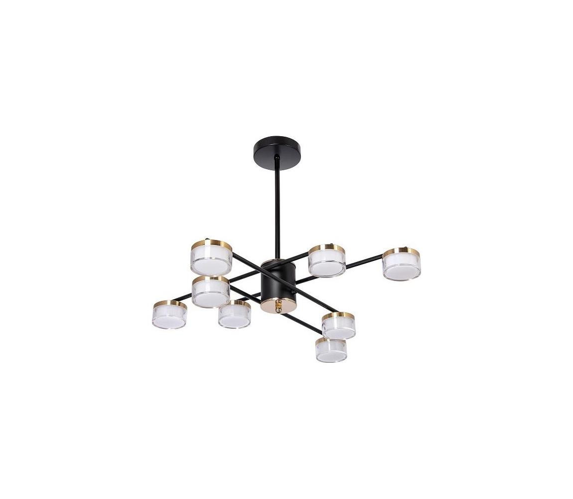 LED Lustr na tyči 8xLED/6W/230V 3000-6500K pr. 68 cm zlatá/černá