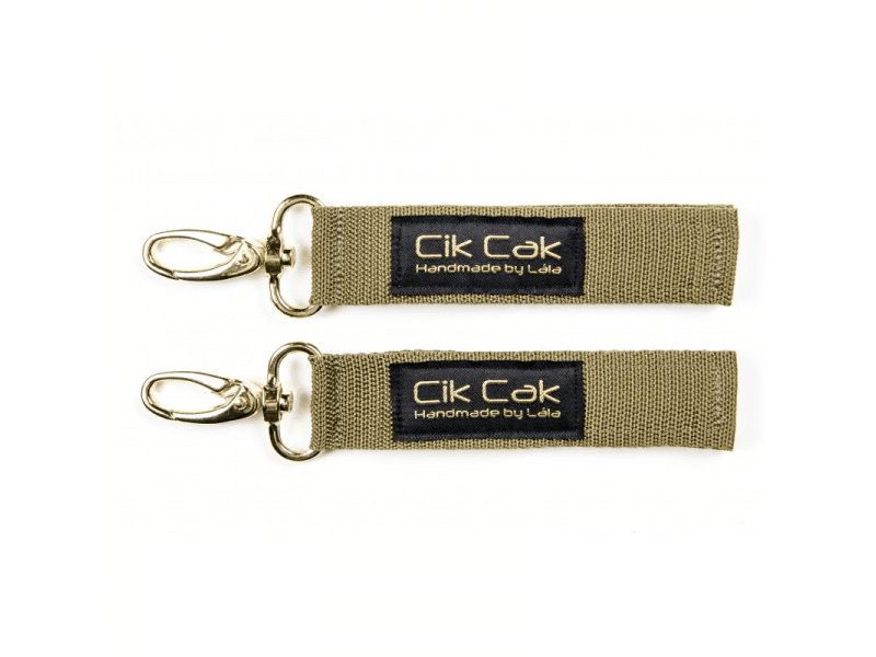 Cik Cak Úchyty na kočárek vojenská zelená zlato