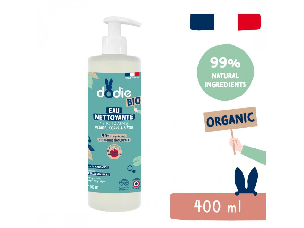 Dodie Organic Dětská čistící voda 3v1 (400 ml)
