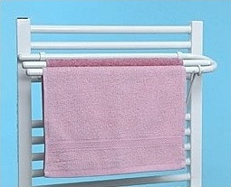 České sušáky Sklopný sušák ručníků V245 na koupelnové otopné těleso, bílý, 45 cm/2 ručníky