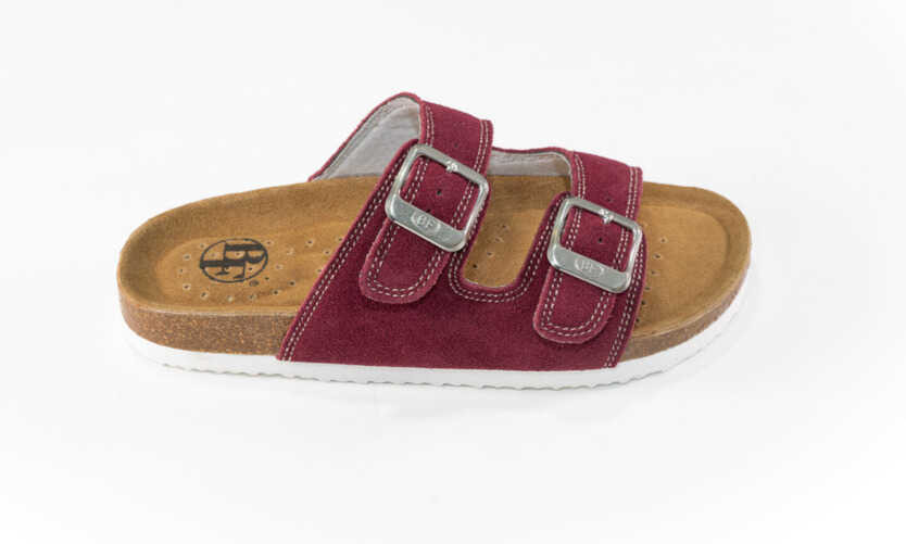 BF BY-213-10-95 Dámské pantofle v tmavě červené barvě 36