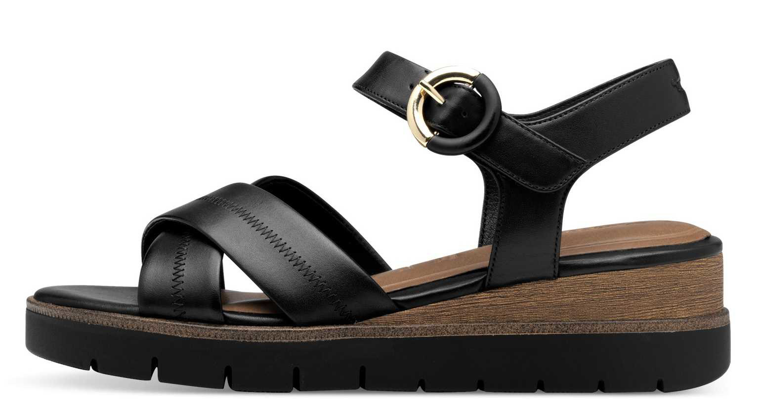 Tamaris 1-28202-42-003 Dámské sandály na klínku černé 37