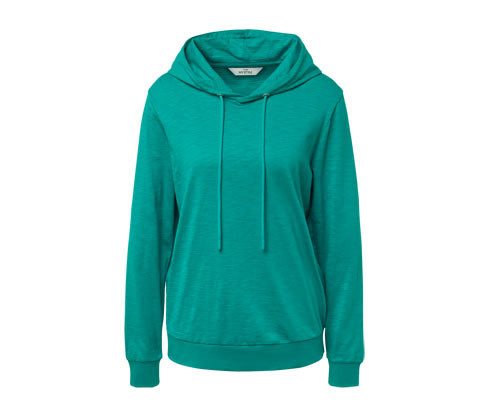 Tchibo - Žerzejová mikina s kapucí - pro ženy - vel. S 36/38 - barva: zelená