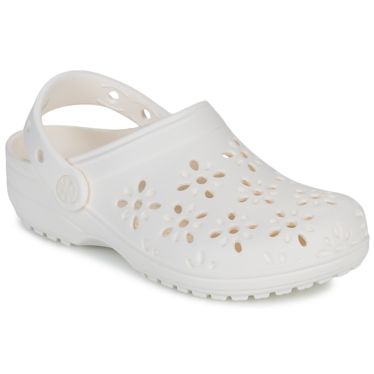 Crocs  Classic Floral Cut Out Clog K  Bílá