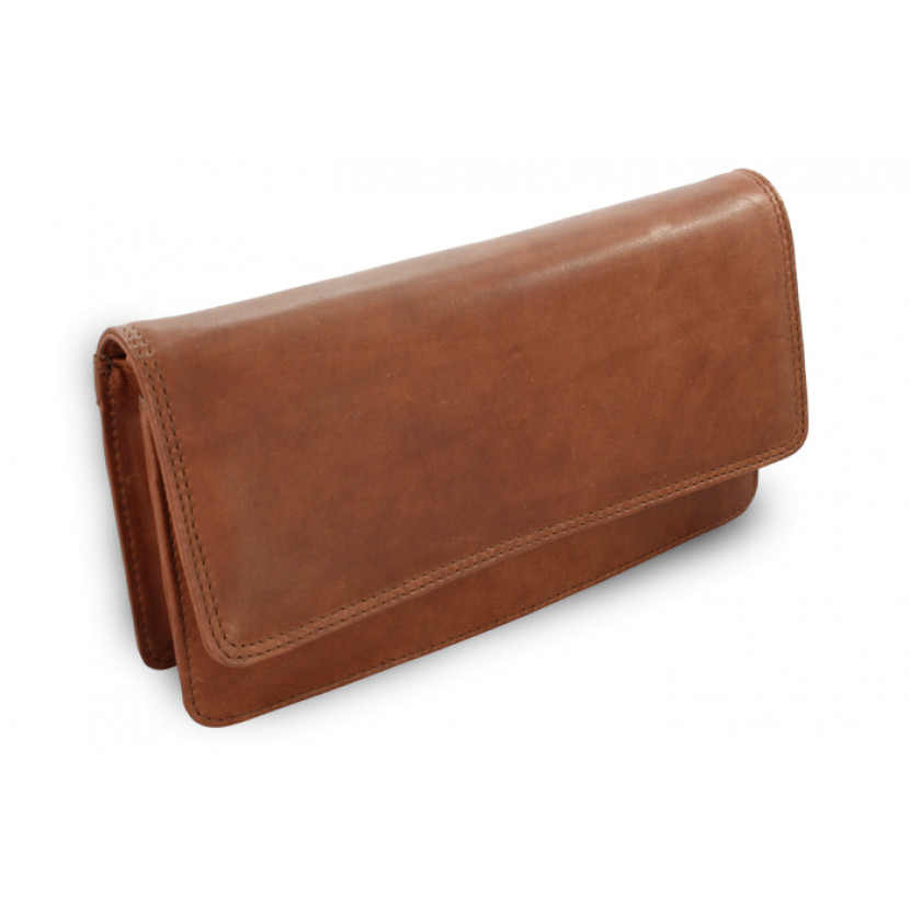 Kožené psaníčko s popruhem Arwel 4071 - tmavě hnědé