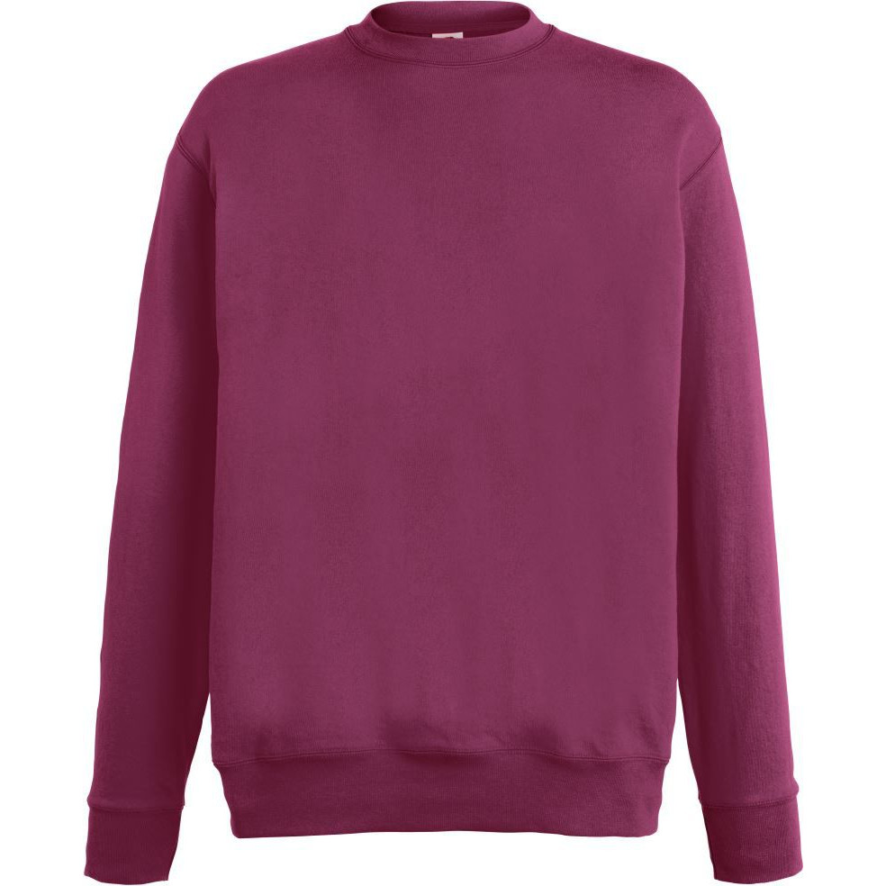 Mikina pánská Fruit of the Loom Lightweight Set-In Sweat - vínová, S
