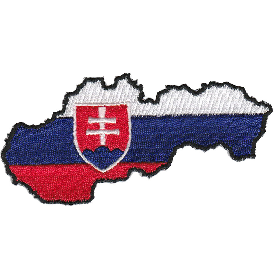 Nášivka Slovenská vlajka Slovensko s mapou 9x4,2 cm