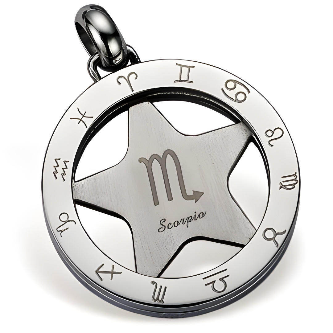 Přívěsek na řetízek na krk Gaira Zodiac 3065 Štír - stříbrný