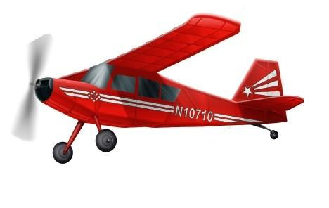 Siva stavebnice Bellanca Citabria s pohonem na gumový svazek