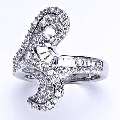 Stříbrný prsten s čirými zirkony,prstýnek ze stříbra,váha 7,51 g