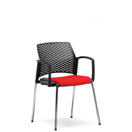 RIM Jednací židle REWIND RW 2102 čalouněný sedák bez područek Barva podnože černá podnož GALERIE - Čalounění Rim LÁTKY P / BONDAI Barva plastu RIM černý plast