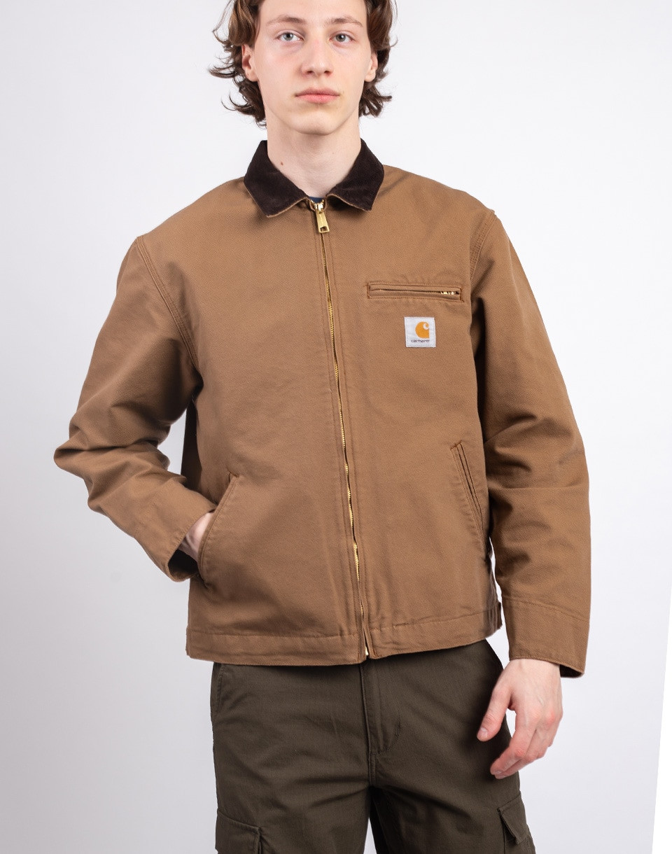 Carhartt WIP Detroit Jacket (Summer) Hamilton Brown/Tobacco rinsed XS