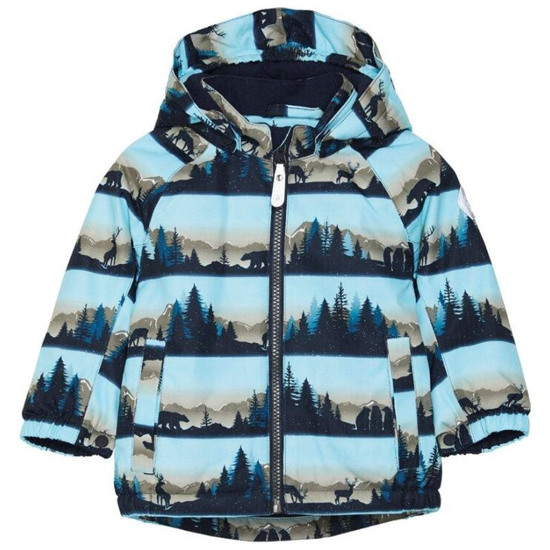 Color kids Dětská zimní bunda Color kids AOP Aqua