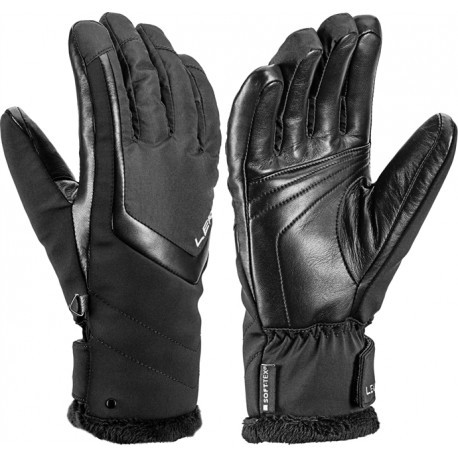 Leki Stella Women black dámské voděodolné lyžařské prstové rukavice Primaloft 6,5 (S)