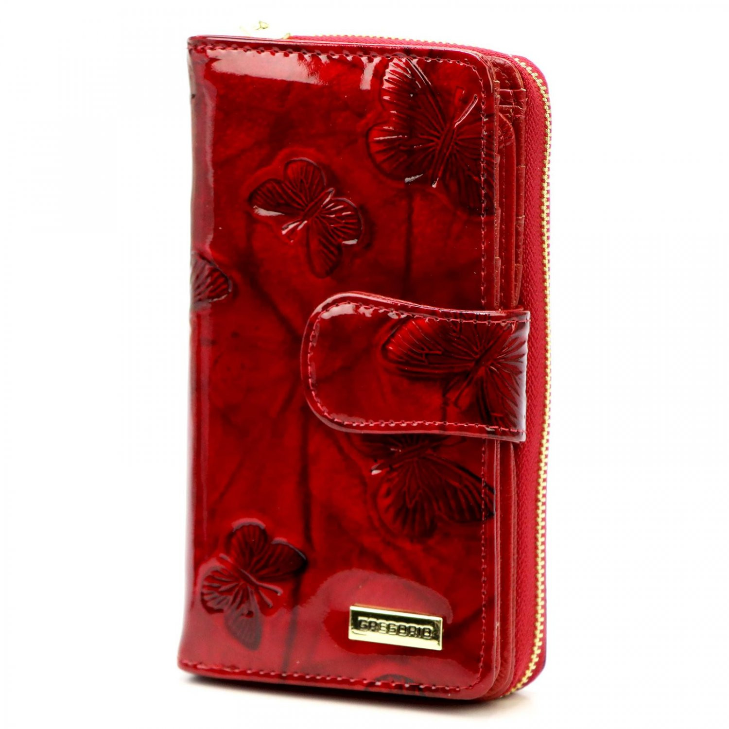 Luxusní dámská kožená peněženka Gregorio Sarawa, červená