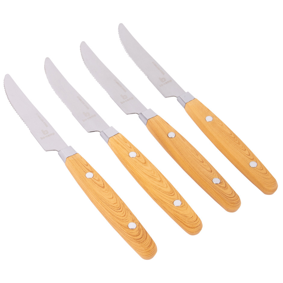 Sada nožů Bo-Camp Braintree 4 pcs Barva: hnědá/stříbrná