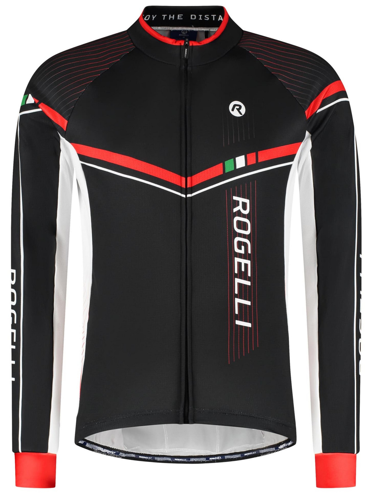 Cyklistický dres Rogelli GARA MOSTRO 2 s dlouhým rukávem, červený 2XL