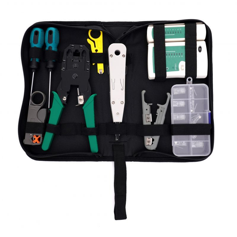 Kraft&Dele KD10881 Sada nářadí pro síťové kabely 9 ks