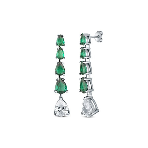 Náušnice se syntetickými kameny 136-391-TZ0787-0000