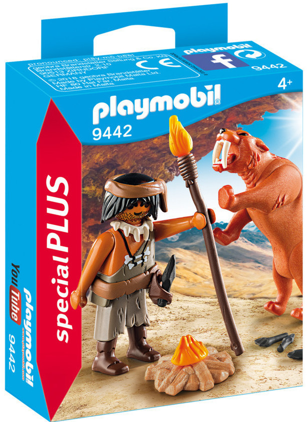 Playmobil Playmobil 9442 Neandrtálec se šavlozubým tygrem