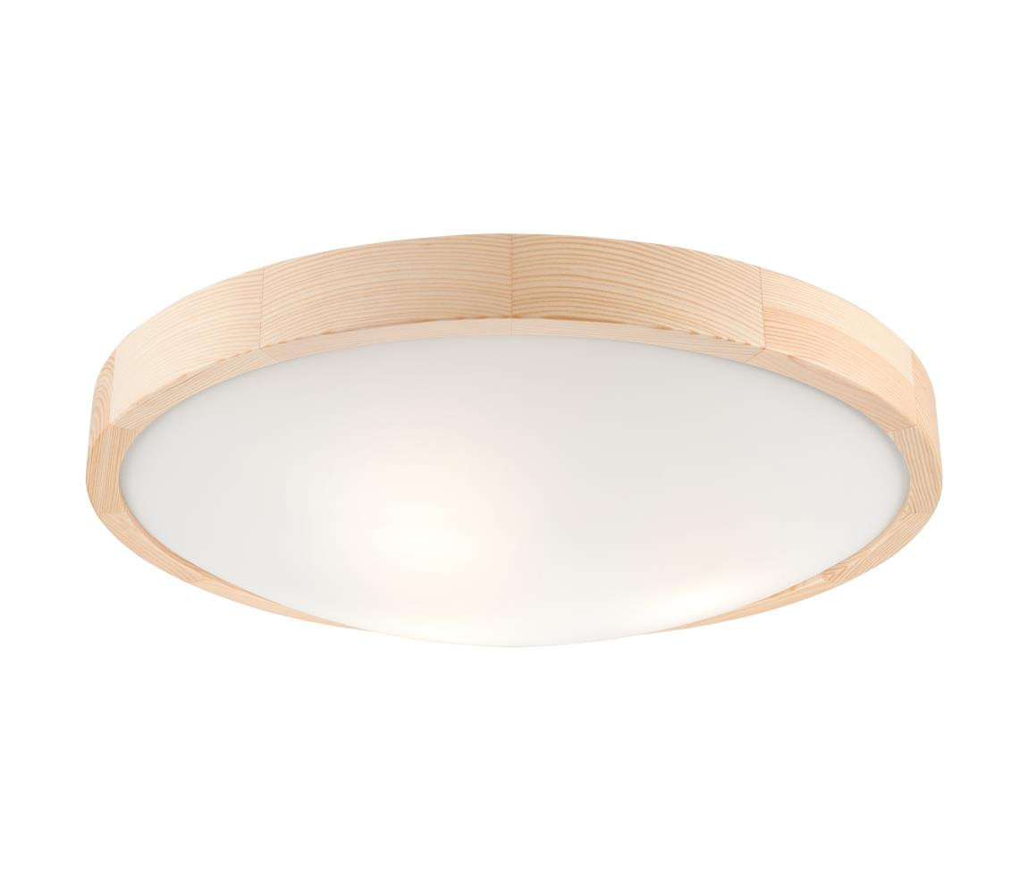 Stropní svítidlo NATURAL SLIM 3xE27/60W/230V ø 47 cm borovice