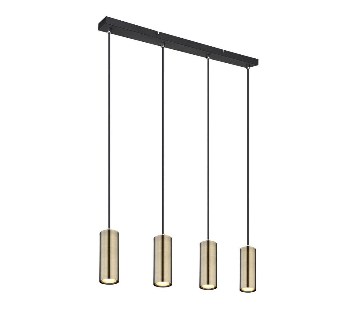 Globo Globo 57911-4HM - Lustr na lanku ROBBY 4xGU10/35W/230V černá/mosaz