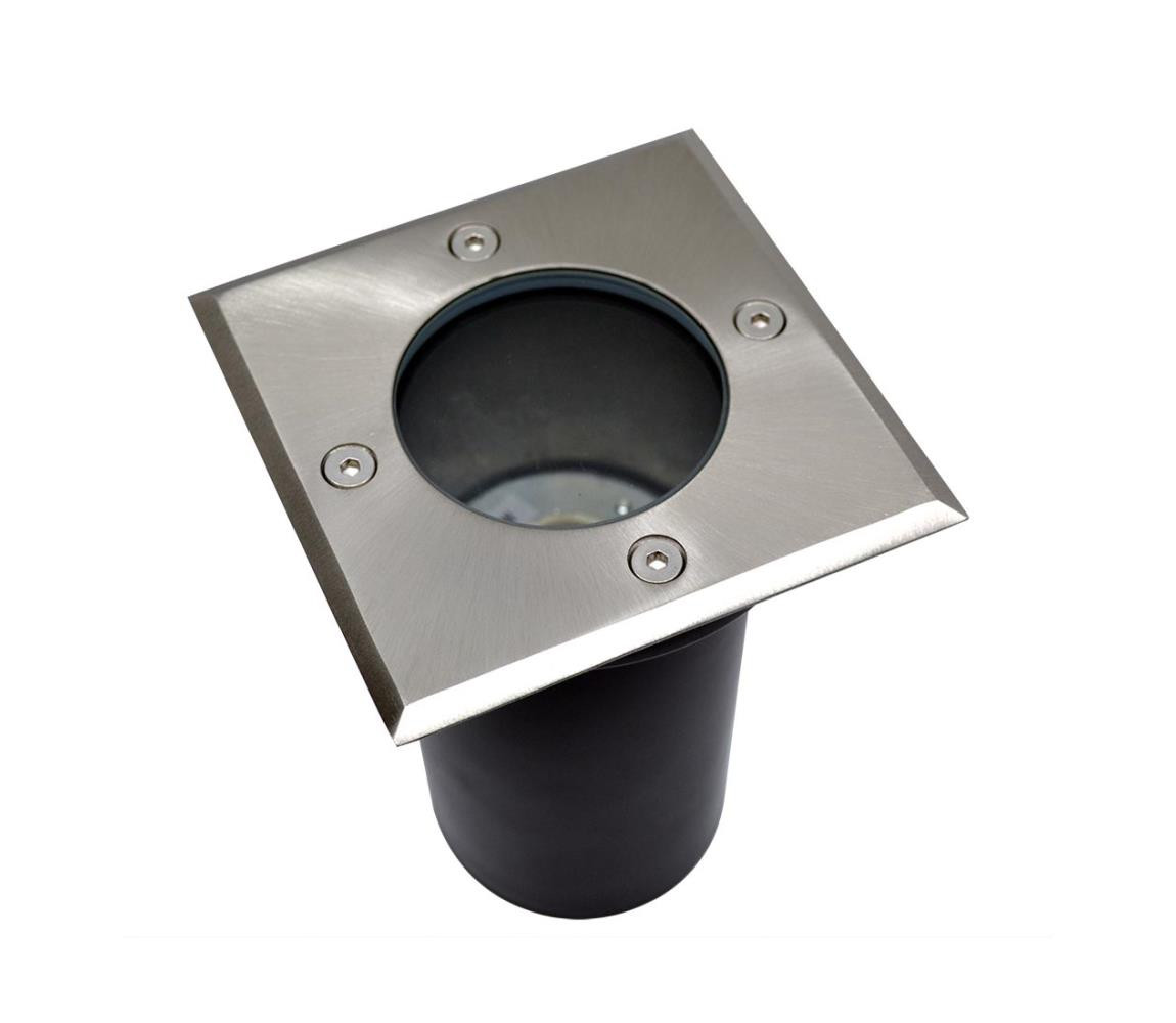 Venkovní nájezdové svítidlo 1xGU10/35W/230V IP44 matný chrom