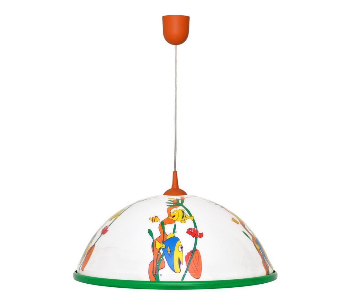 Dětský lustr na lanku FISH 1x27/15W/230V