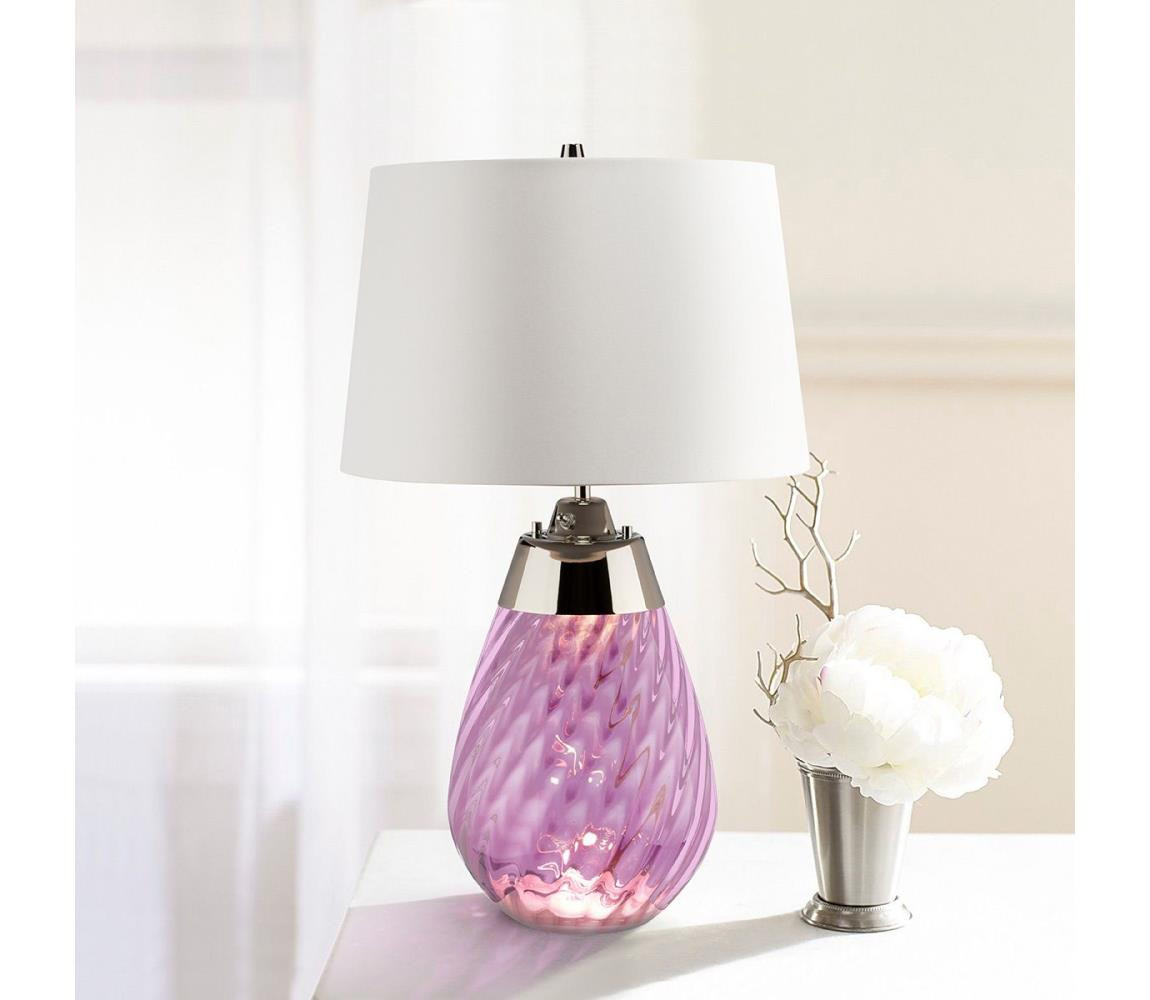 Elstead Elstead LENA-TL-S-PLUM-OWSS-LED St. lampa LENA 1xE27/60W/230V+1xGU10/7W růžová