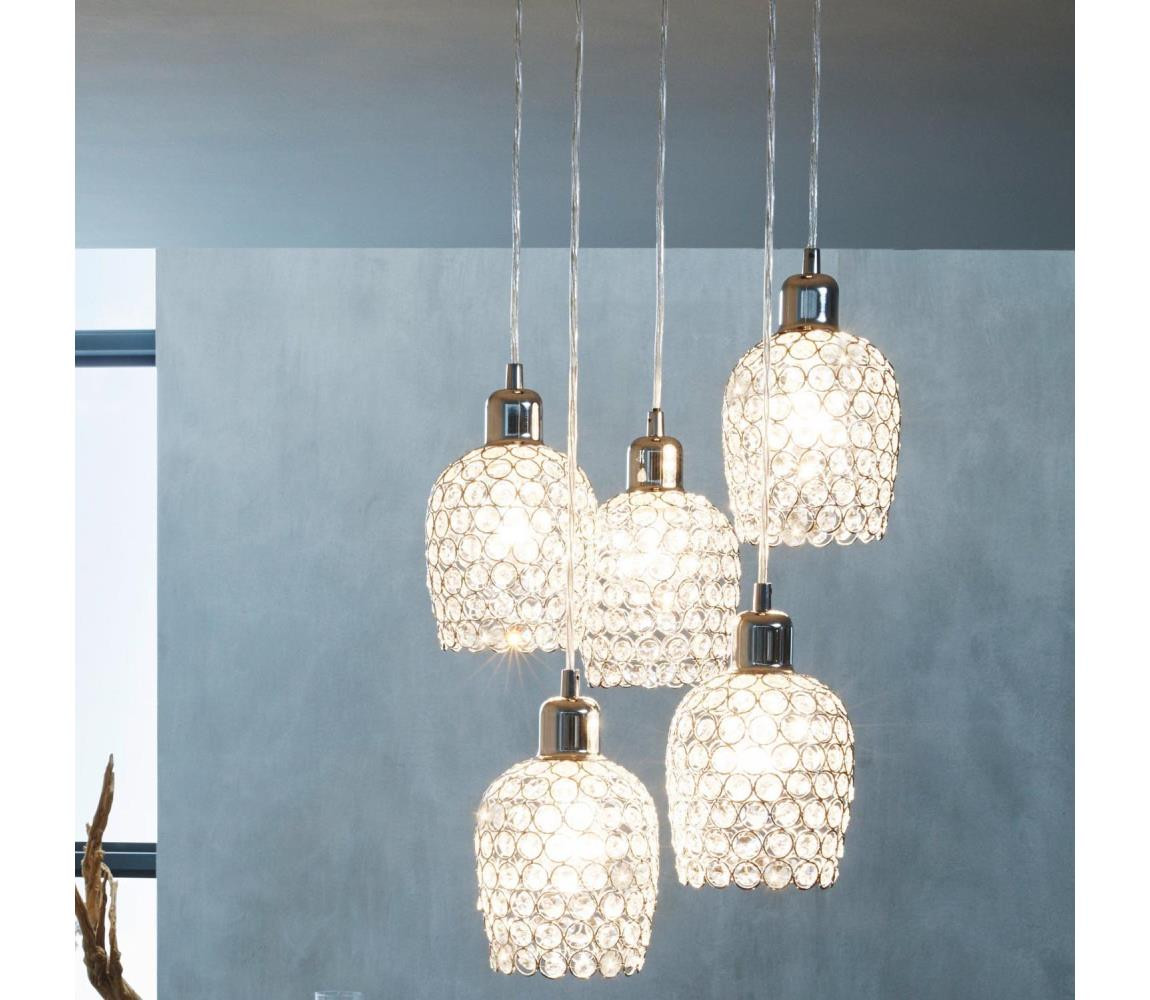 Eglo Eglo 94898 - Křišťálový lustr BONARES 1 5xE27/60W/230V