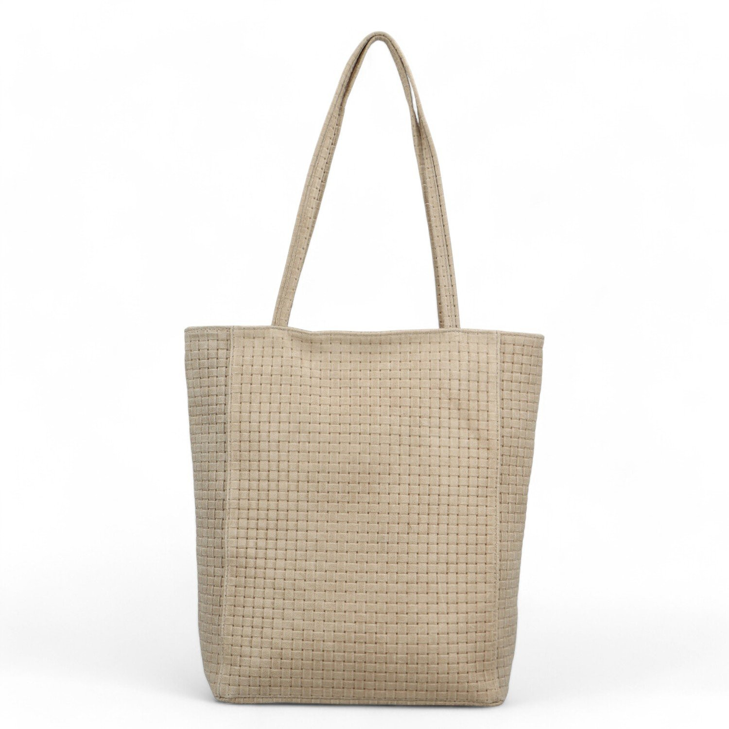 Dámská kožená kabelka na rameno krémová - Delami Alizara krémová