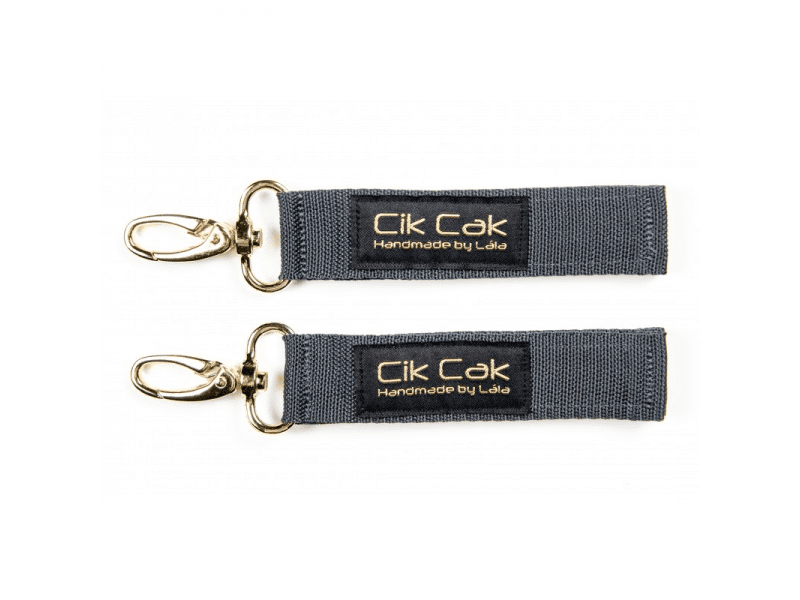 Cik Cak Úchyty na kočárek tm.šedá zlato