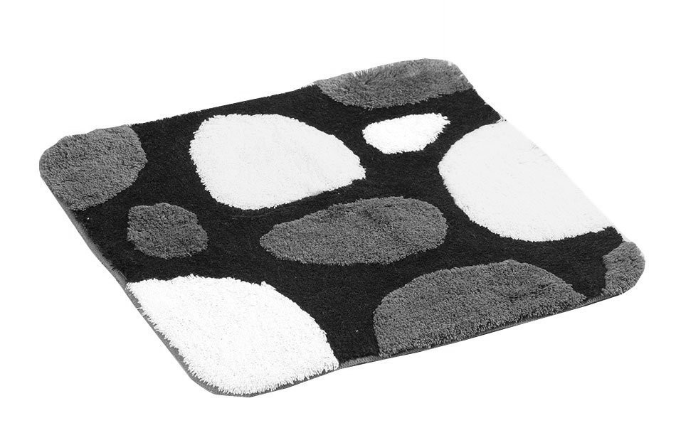 Ridder PEPPLE předložka 55x50cm s protiskluzem, akryl, černo/šedo/bílá