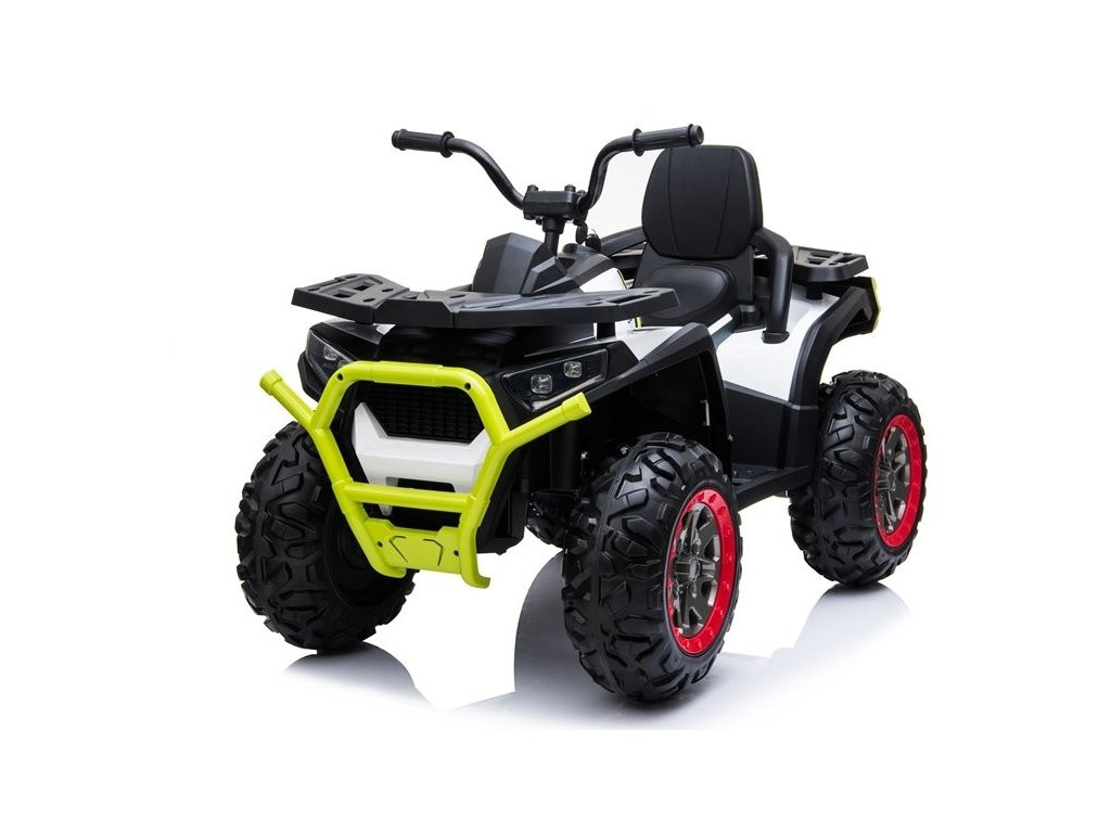 mamido Dětská elektrická čtyřkolka 4x4 bílo-žlutá