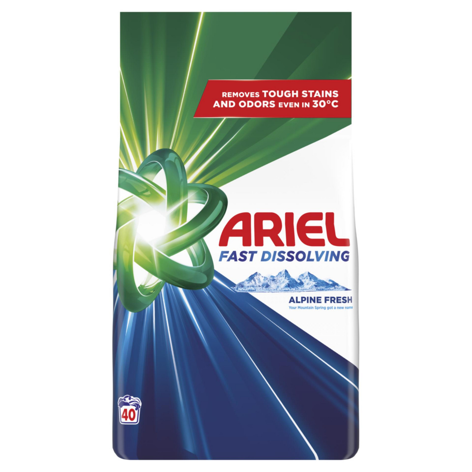 Prášek na praní Ariel Alpine Fresh - 2,2  kg, 40 dávek