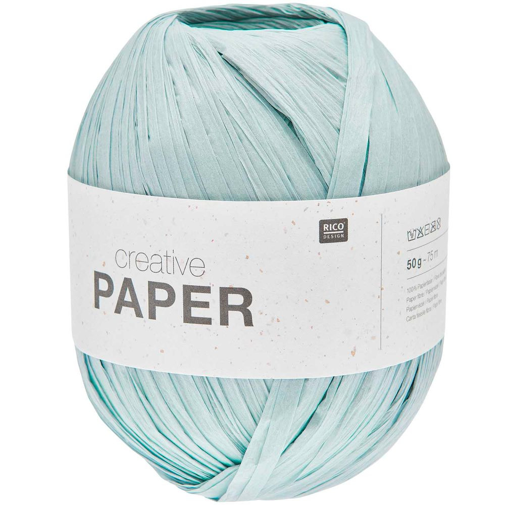 Rico design háčkovací papírová příze Creative paper odstín 007 tyrkysová - 1 ks