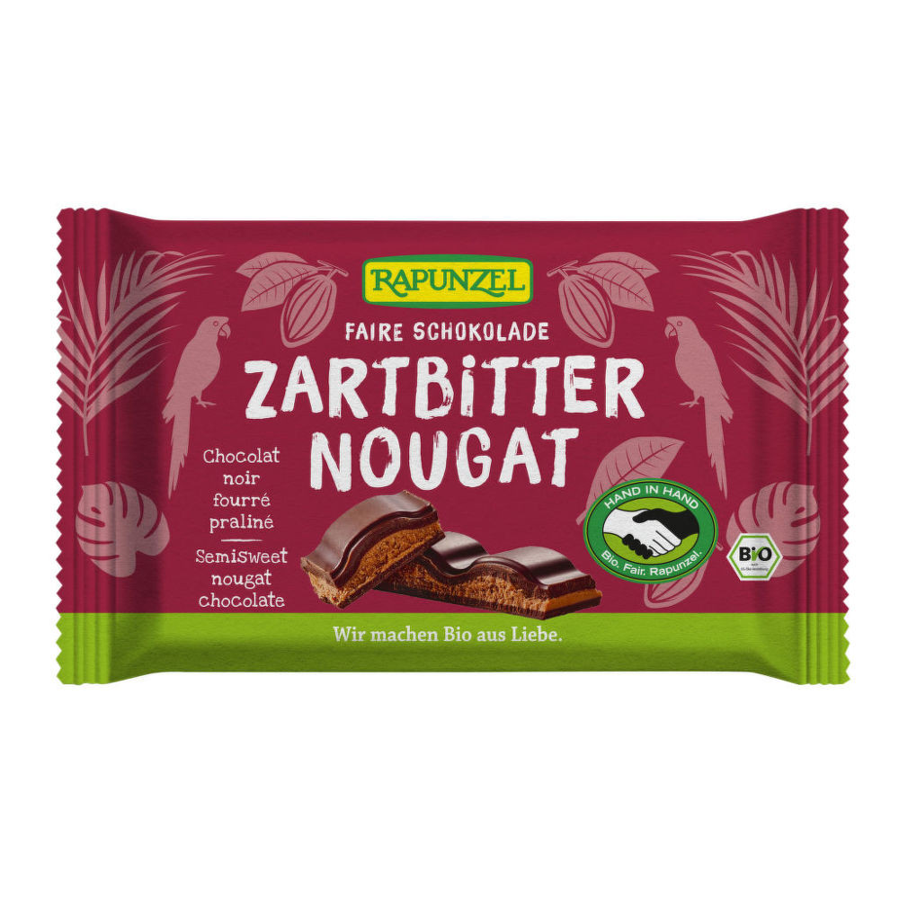 Čokoláda hořká s nugátem 100 g BIO   RAPUNZEL